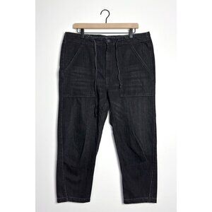 VINCE Utility Crop Drawstring Jeans